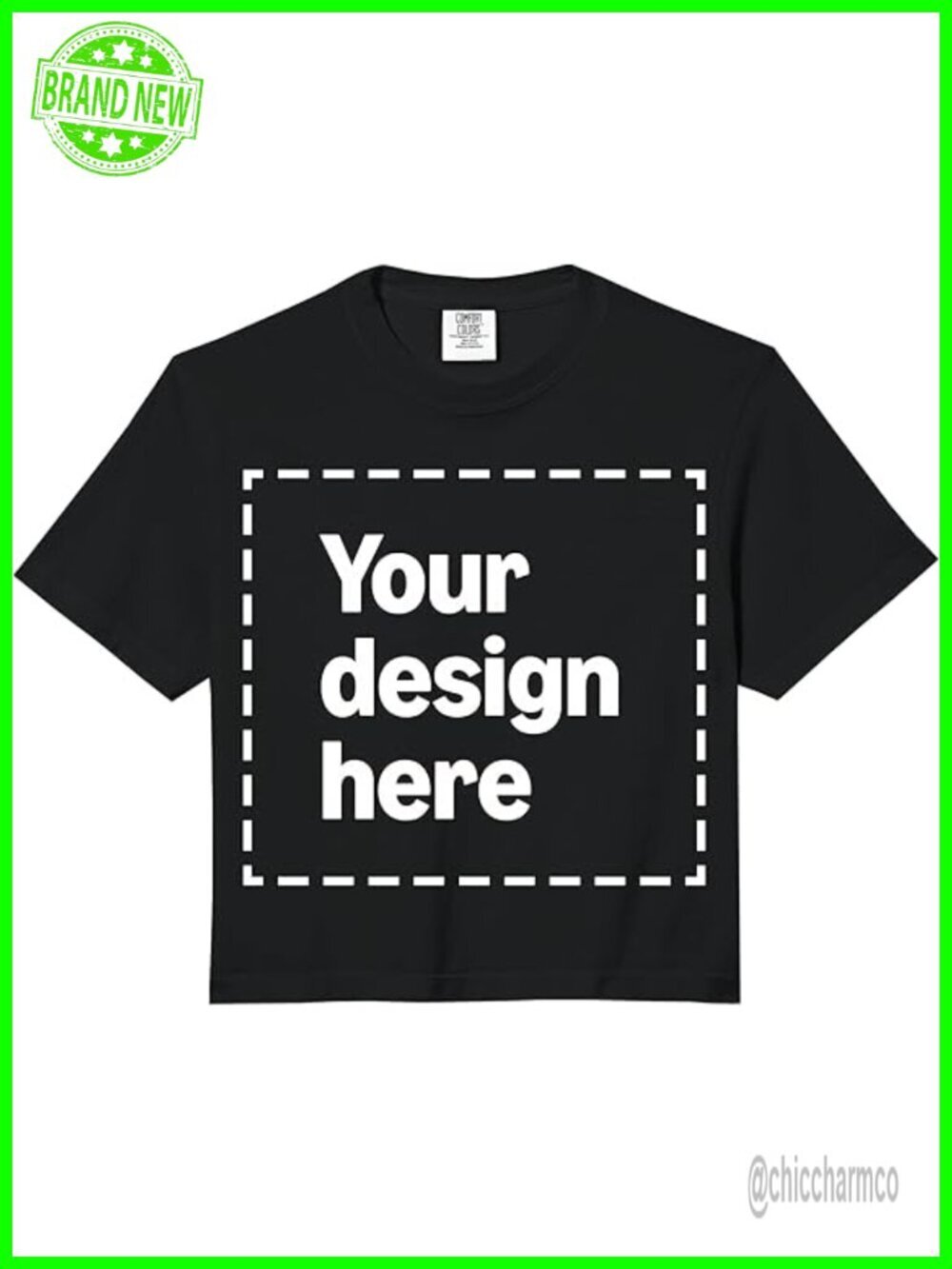 Custom Comfort Colors Heavyweight Crop Tee 100% Cotton Ring-Spun